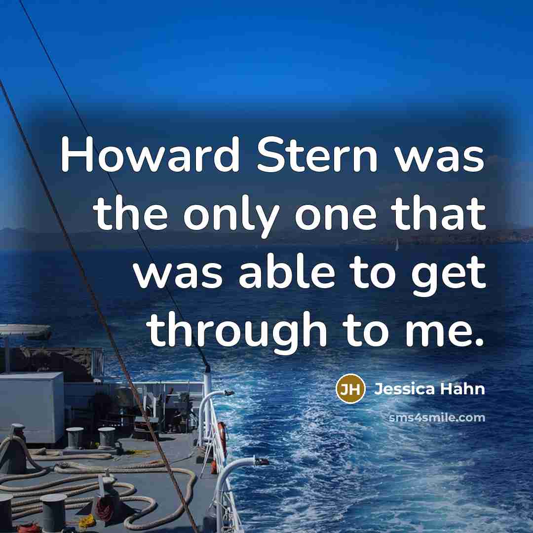 “Howard Stern was the only one that was able to…” quote by Jessica Hahn