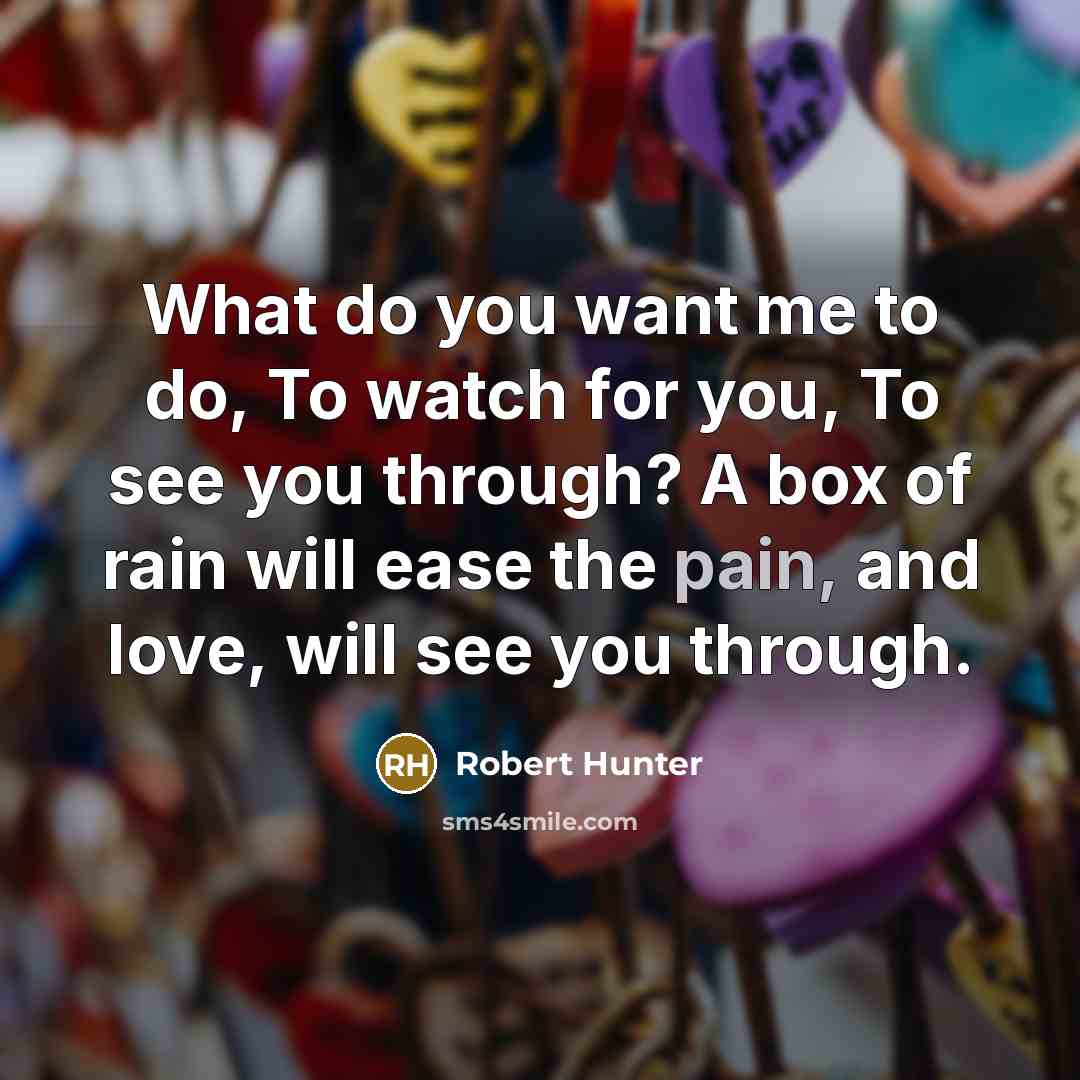 “What do you want me to do, To watch for…” quote by Robert Hunter