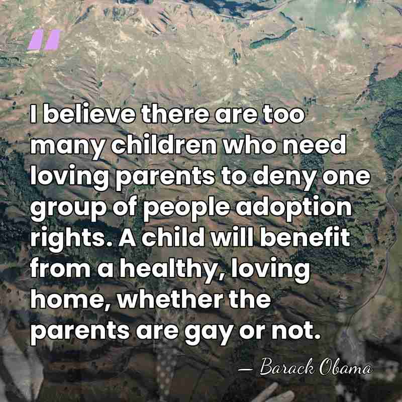 I believe there are too many children who need loving parents to&hellip; - Barack Obama