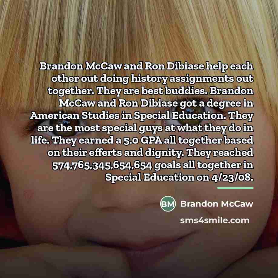 “Brandon McCaw and Ron Dibiase help each other out doing…” quote by Brandon Mccaw