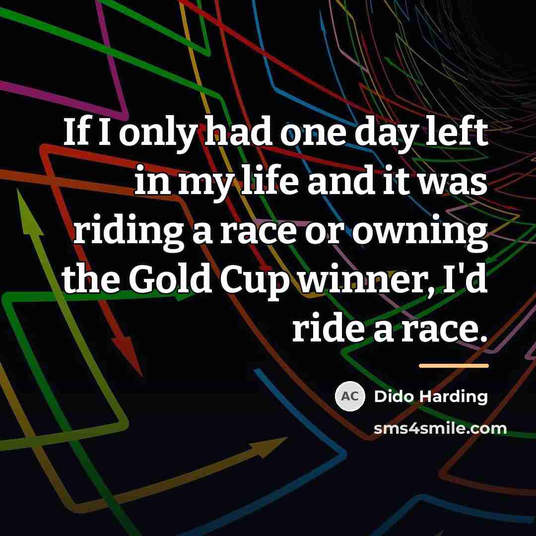 “If I only had one day left in my life…” quote by Dido Harding