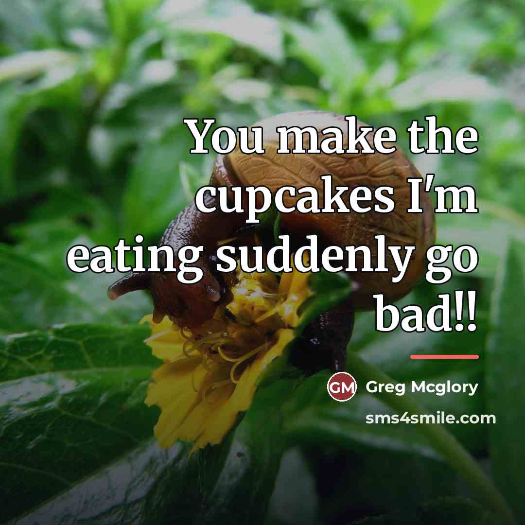“You make the cupcakes I'm eating suddenly go bad!!…” quote by Greg Mcglory