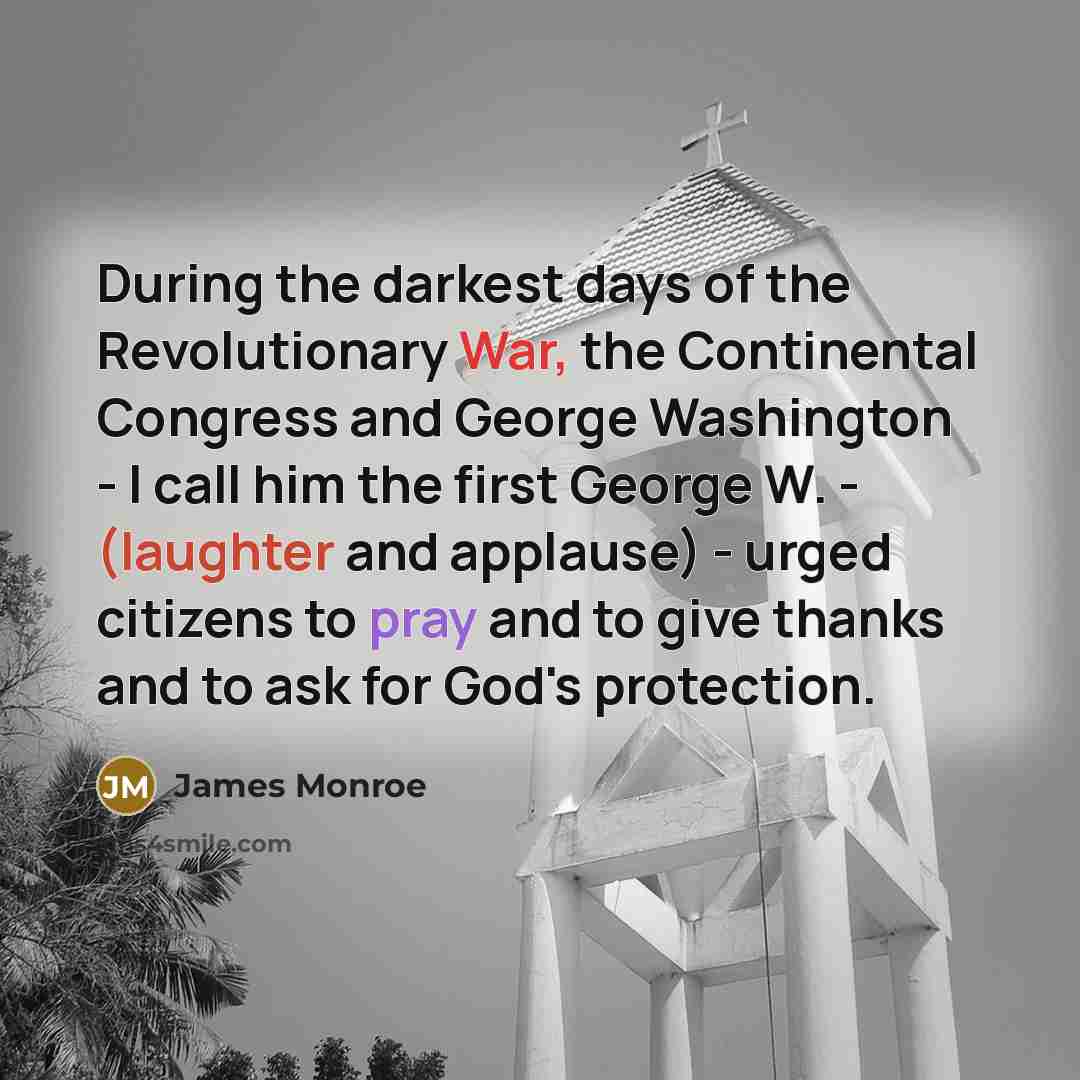 “During the darkest days of the Revolutionary War, the Continental…” quote by James Monroe