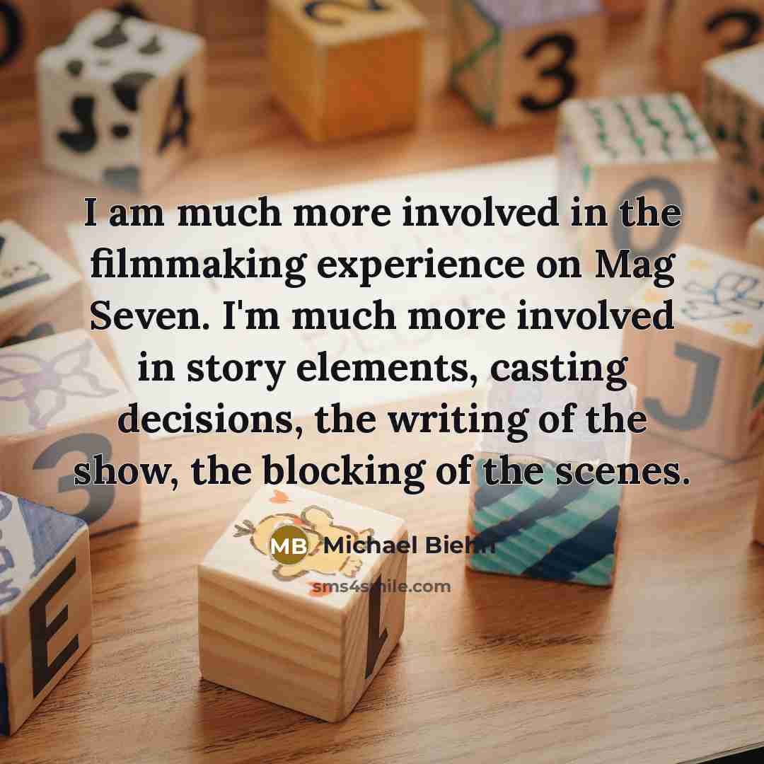 “I am much more involved in the filmmaking experience on…” quote by Michael Biehn