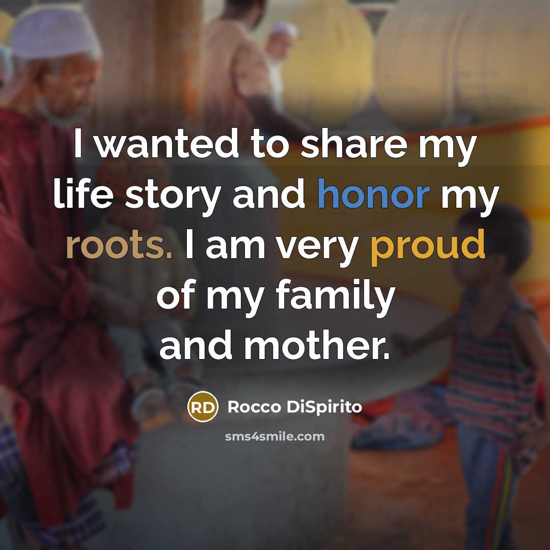 “I wanted to share my life story and honor my…” quote by Rocco DiSpirito