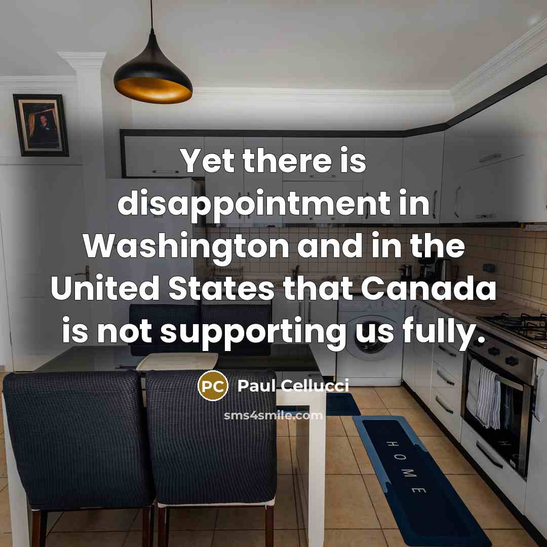 “Yet there is disappointment in Washington and in the United…” quote by Paul Cellucci