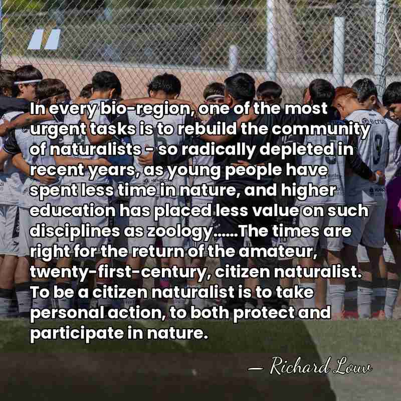 In every bio-region, one of the most urgent tasks is to rebuild the&hellip; - Richard Louv