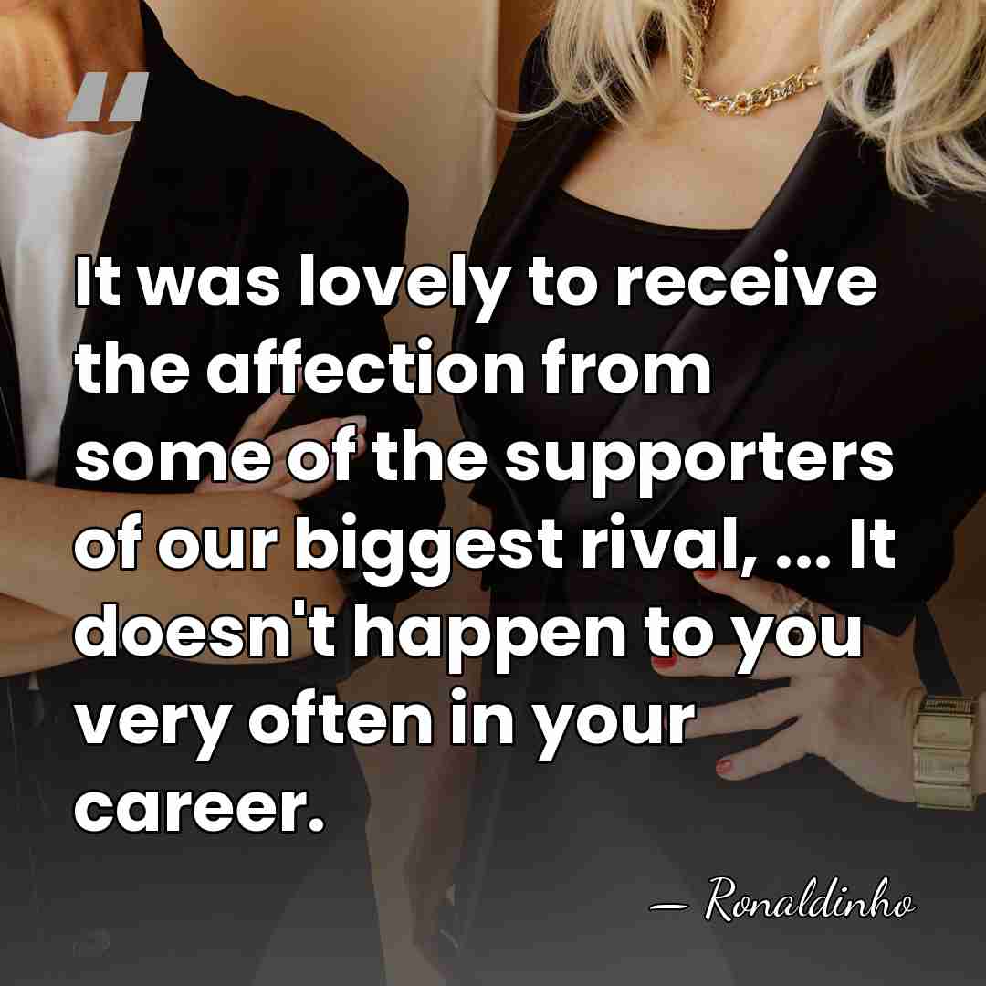 It was lovely to receive the affection from some of the supporters&hellip; - Ronaldinho