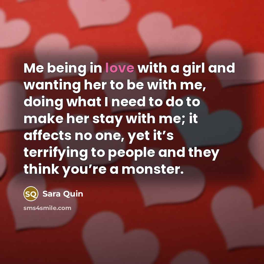 “Me being in love with a girl and wanting her…” quote by Sara Quin