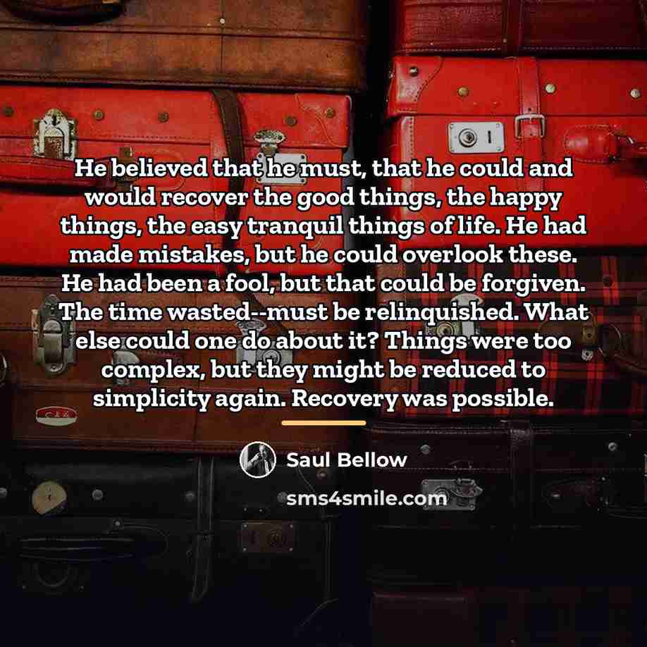 “He believed that he must, that he could and would…” quote by Saul Bellow