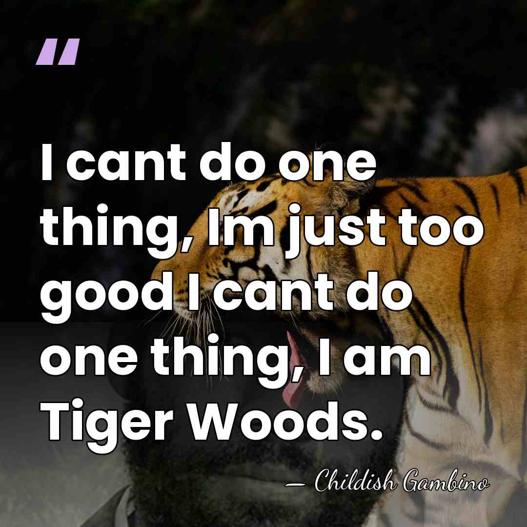 I cant do one thing, Im just too good I cant do&hellip; - Childish Gambino