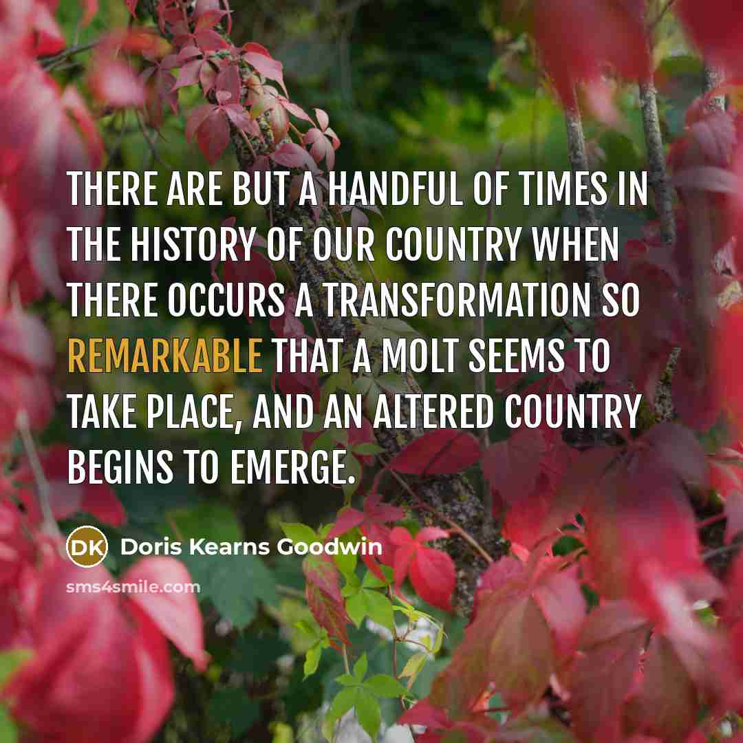 “There are but a handful of times in the history…” quote by Doris Kearns Goodwin