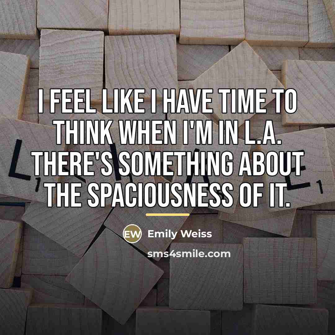 “I feel like I have time to think when I'm…” quote by Emily Weiss