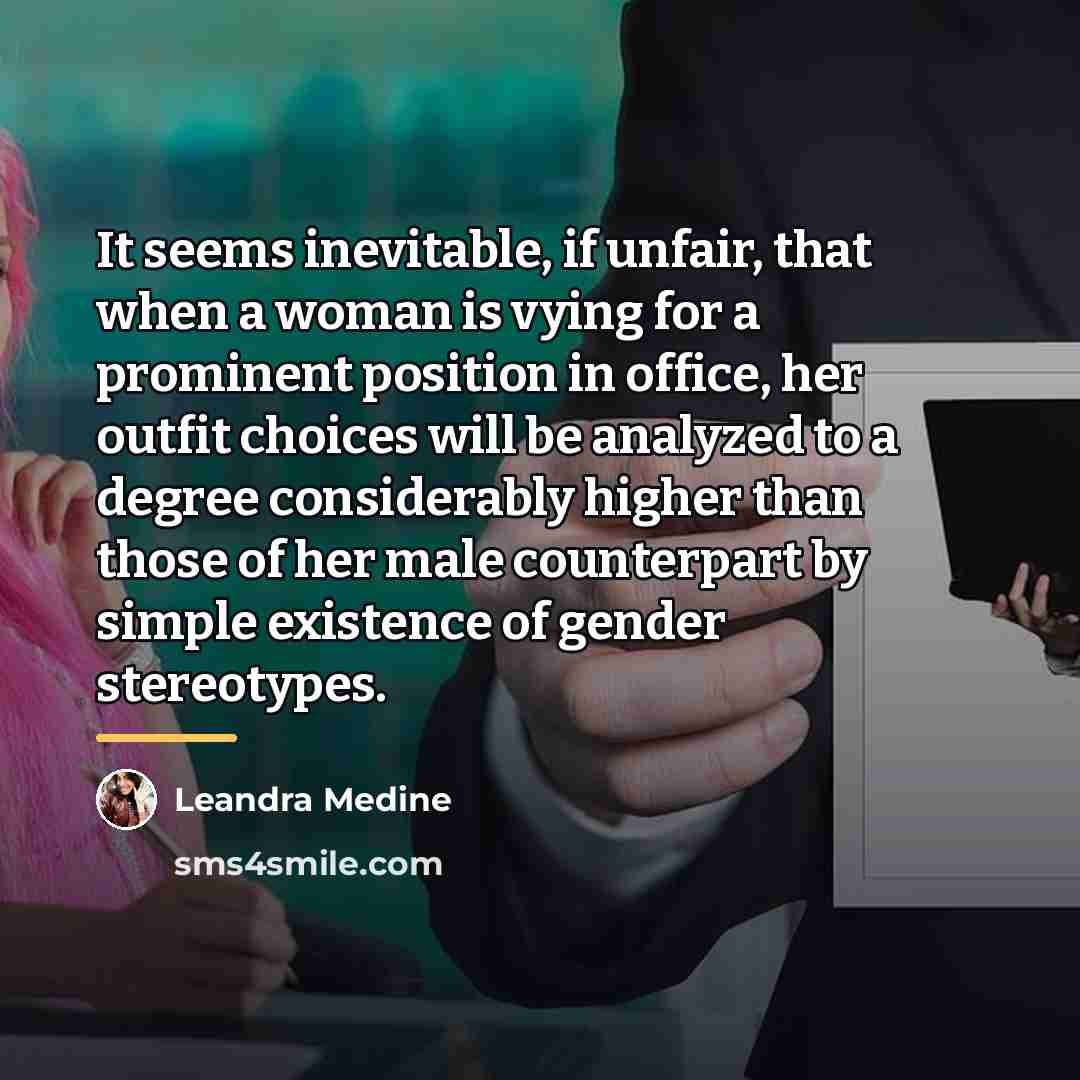 “It seems inevitable, if unfair, that when a woman is…” quote by Leandra Medine