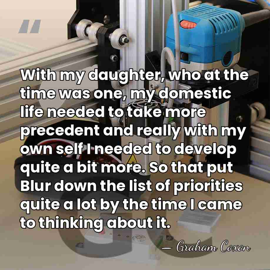 With my daughter, who at the time was one, my domestic life&hellip; - Graham Coxon