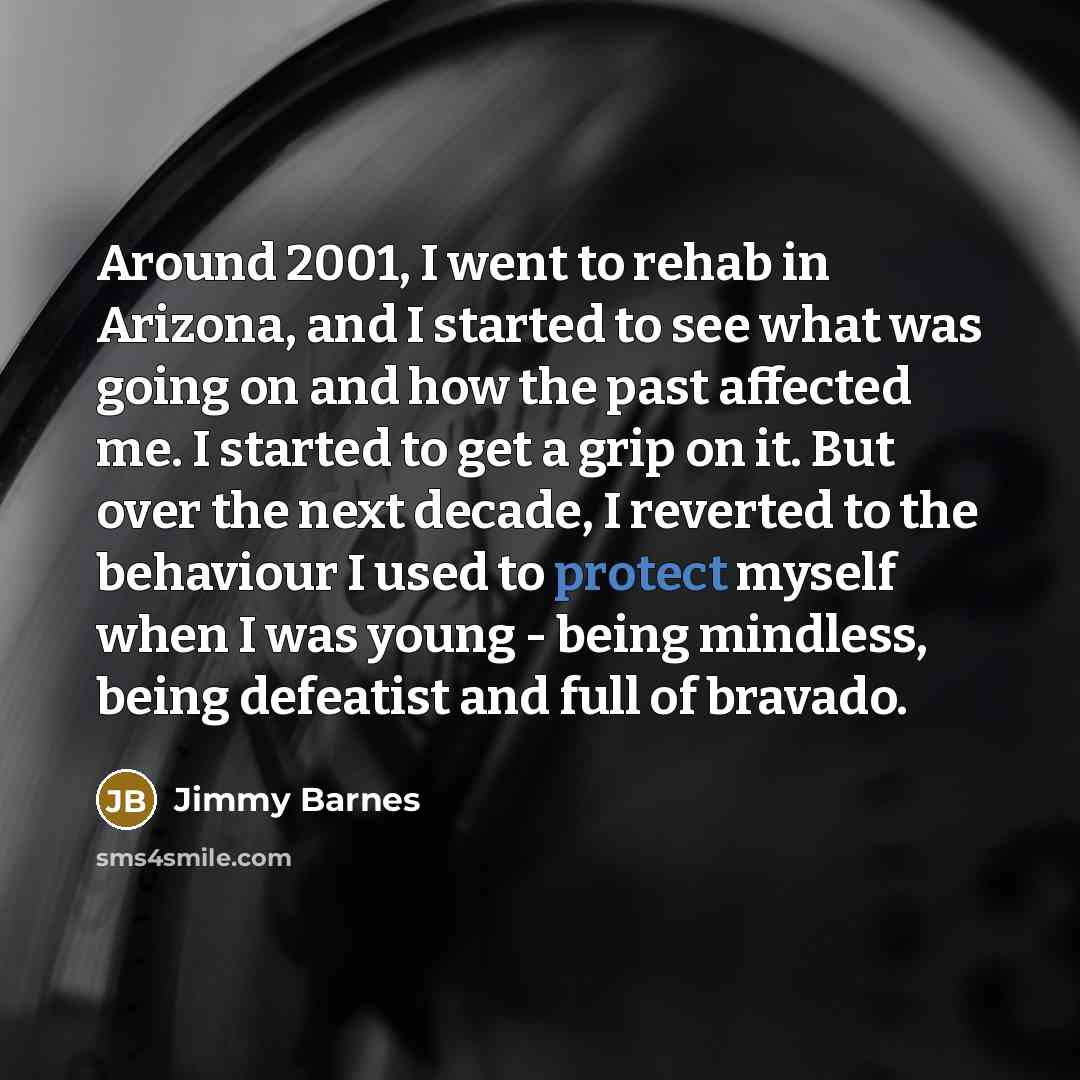 “Around 2001, I went to rehab in Arizona, and I…” quote by Jimmy Barnes