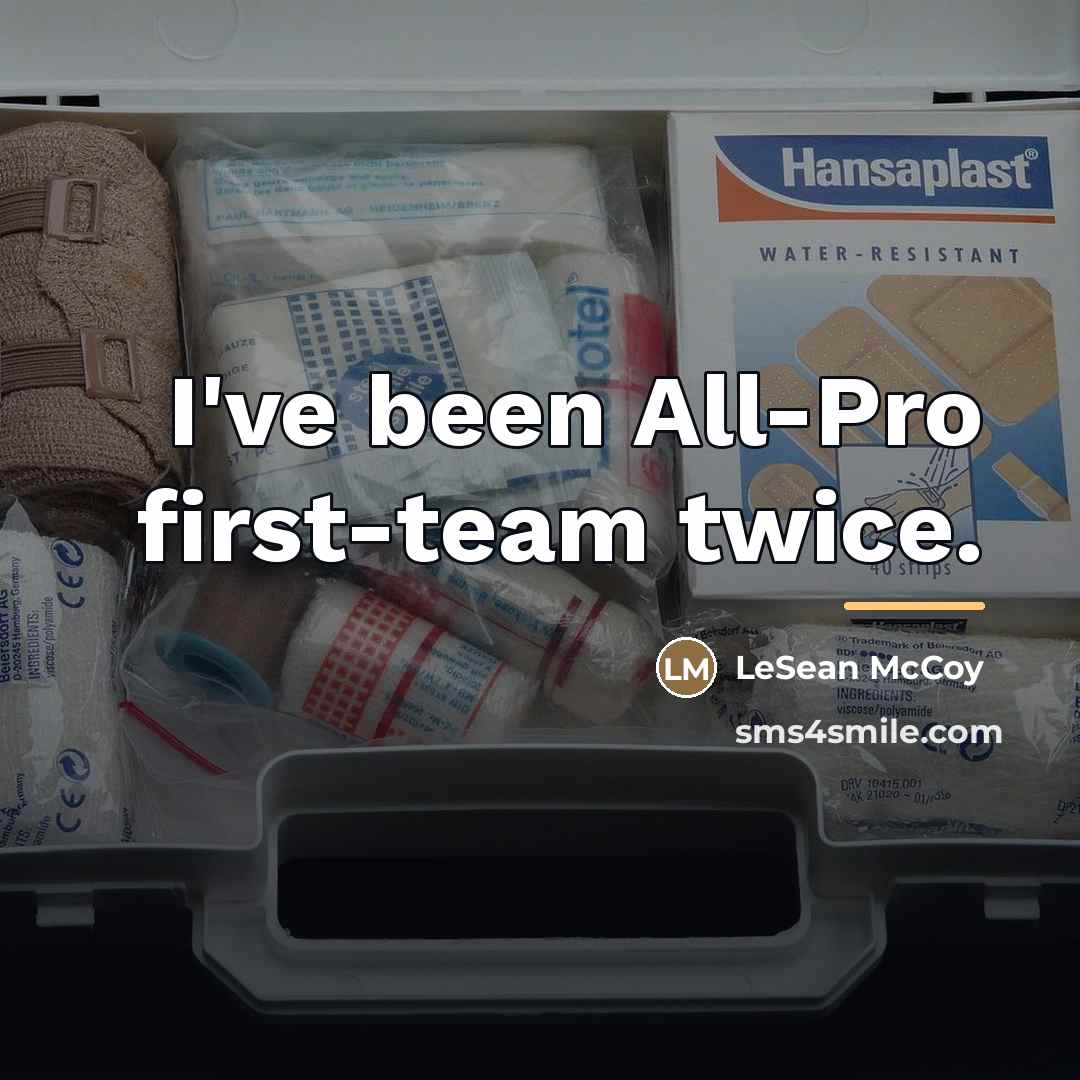“I've been All-Pro first-team twice.…” quote by LeSean McCoy