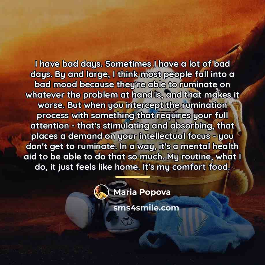 “I have bad days. Sometimes I have a lot of…” quote by Maria Popova