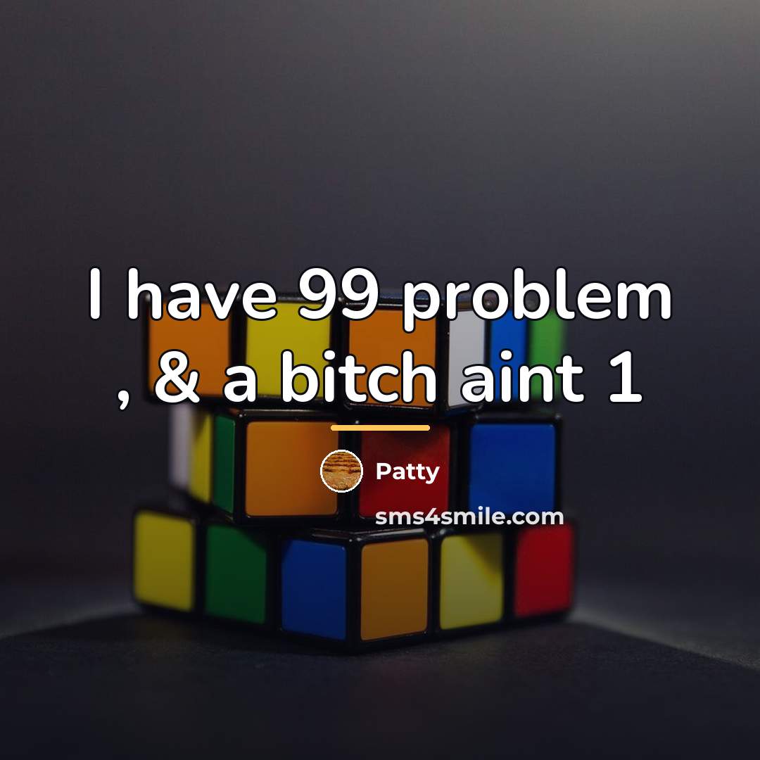“I have 99 problem , & a bitch aint 1…” quote by Patty