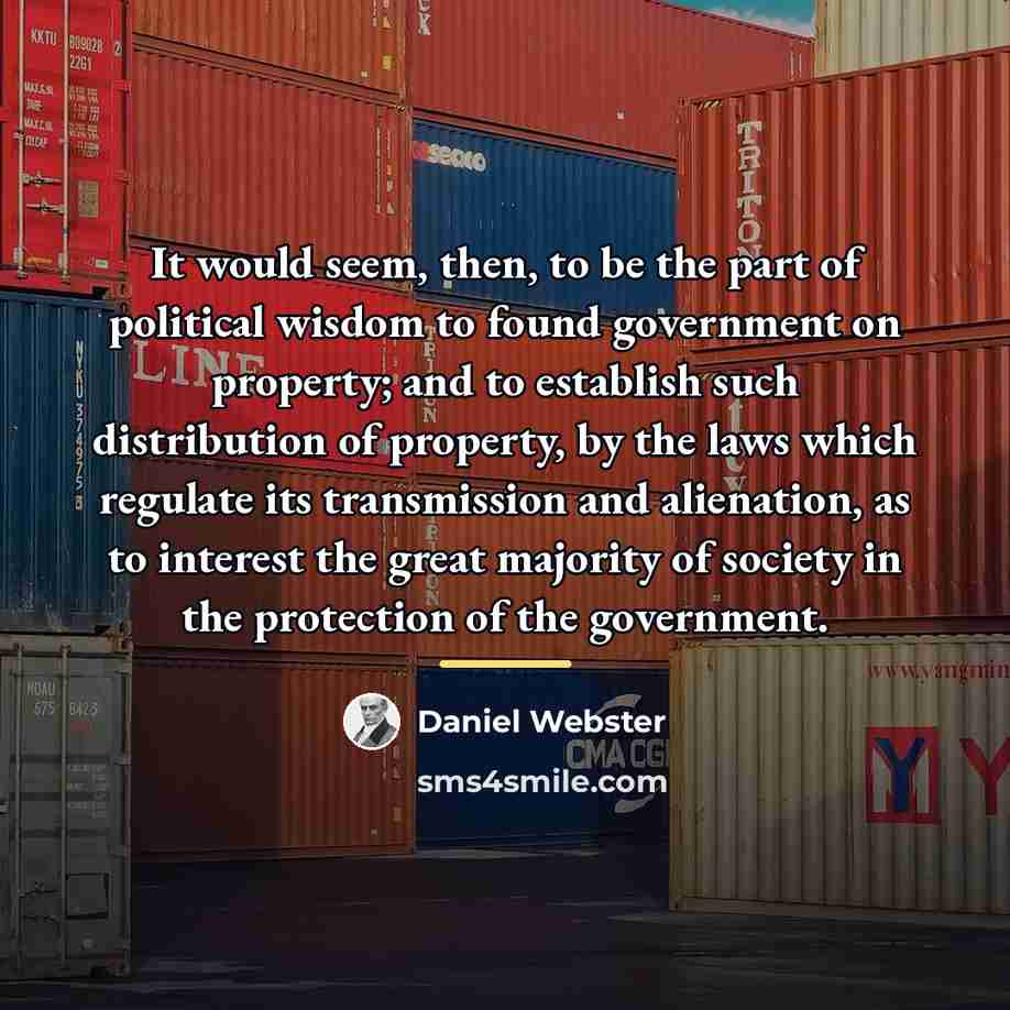 “It would seem, then, to be the part of political…” quote by Daniel Webster