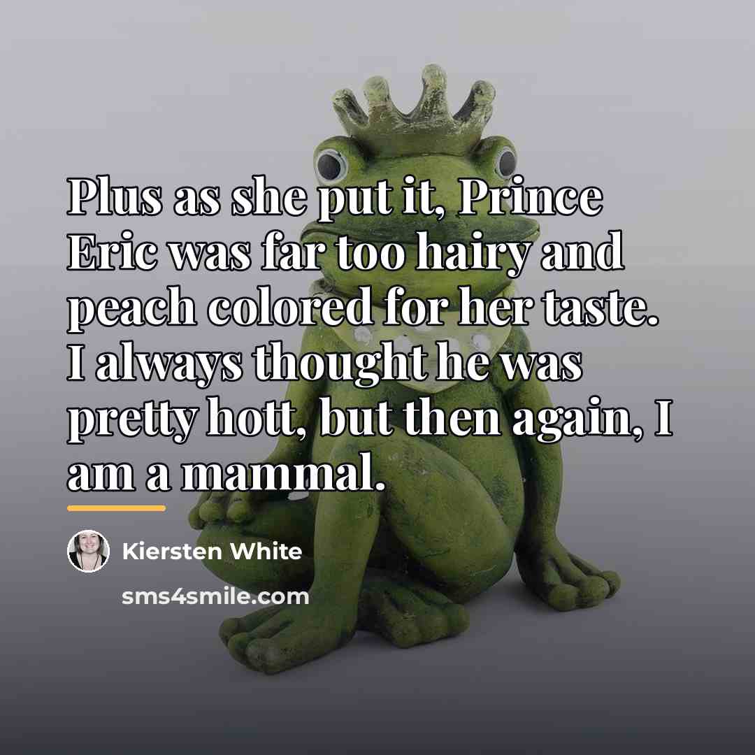 “Plus as she put it, Prince Eric was far too…” quote by Kiersten White