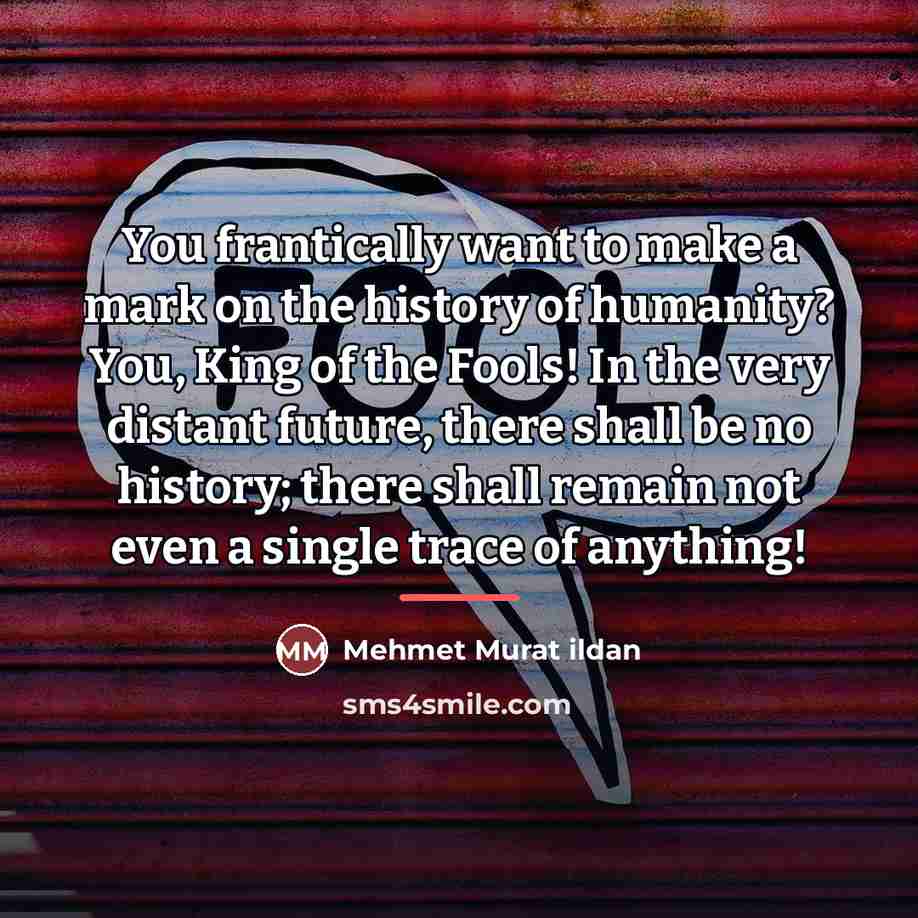 “You frantically want to make a mark on the history…” quote by Mehmet Murat Ildan