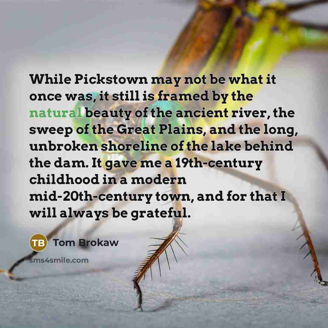“While Pickstown may not be what it once was, it…” quote by Tom Brokaw