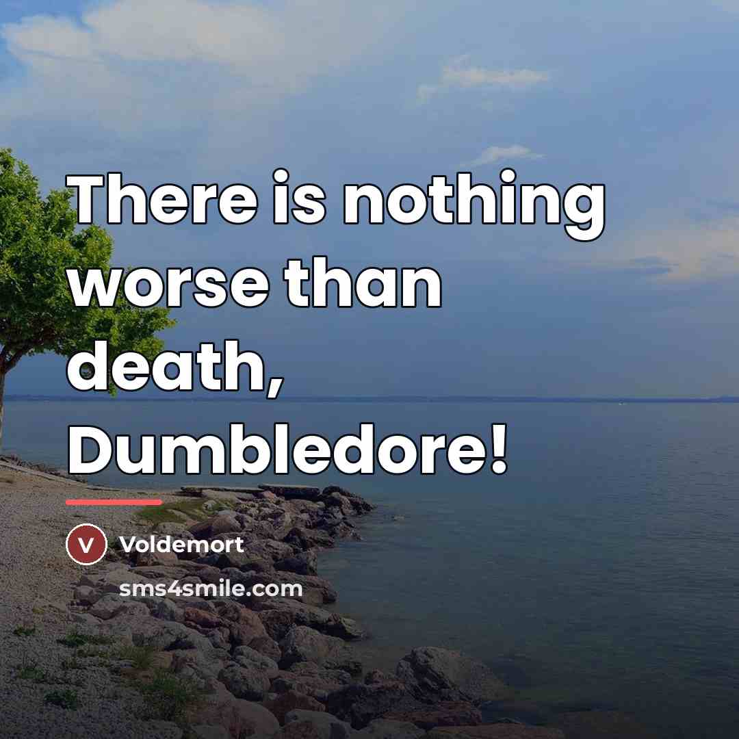 “There is nothing worse than death, Dumbledore!…” quote by Voldemort