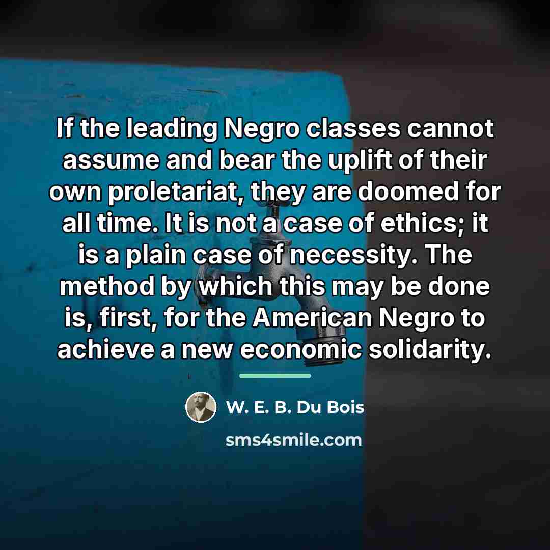 “If the leading Negro classes cannot assume and bear the…” quote by W. E. B. Du Bois