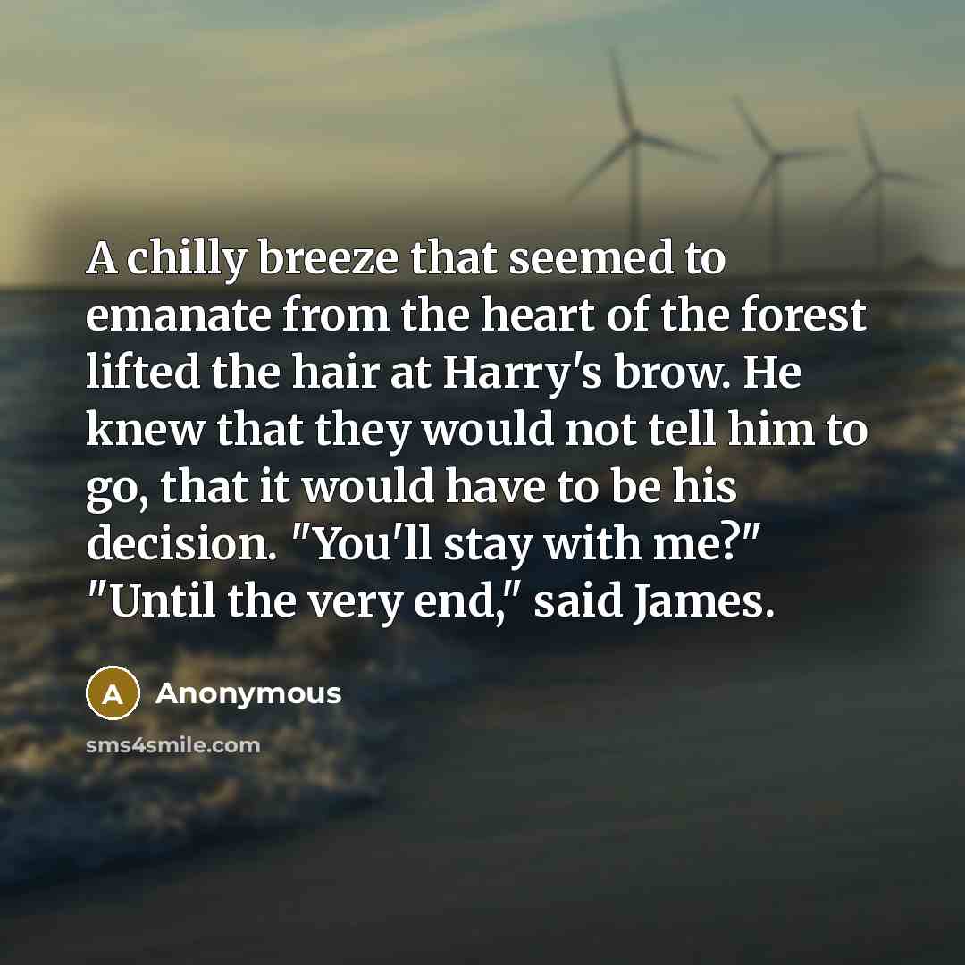 “A chilly breeze that seemed to emanate from the heart…” quote by Anonymous