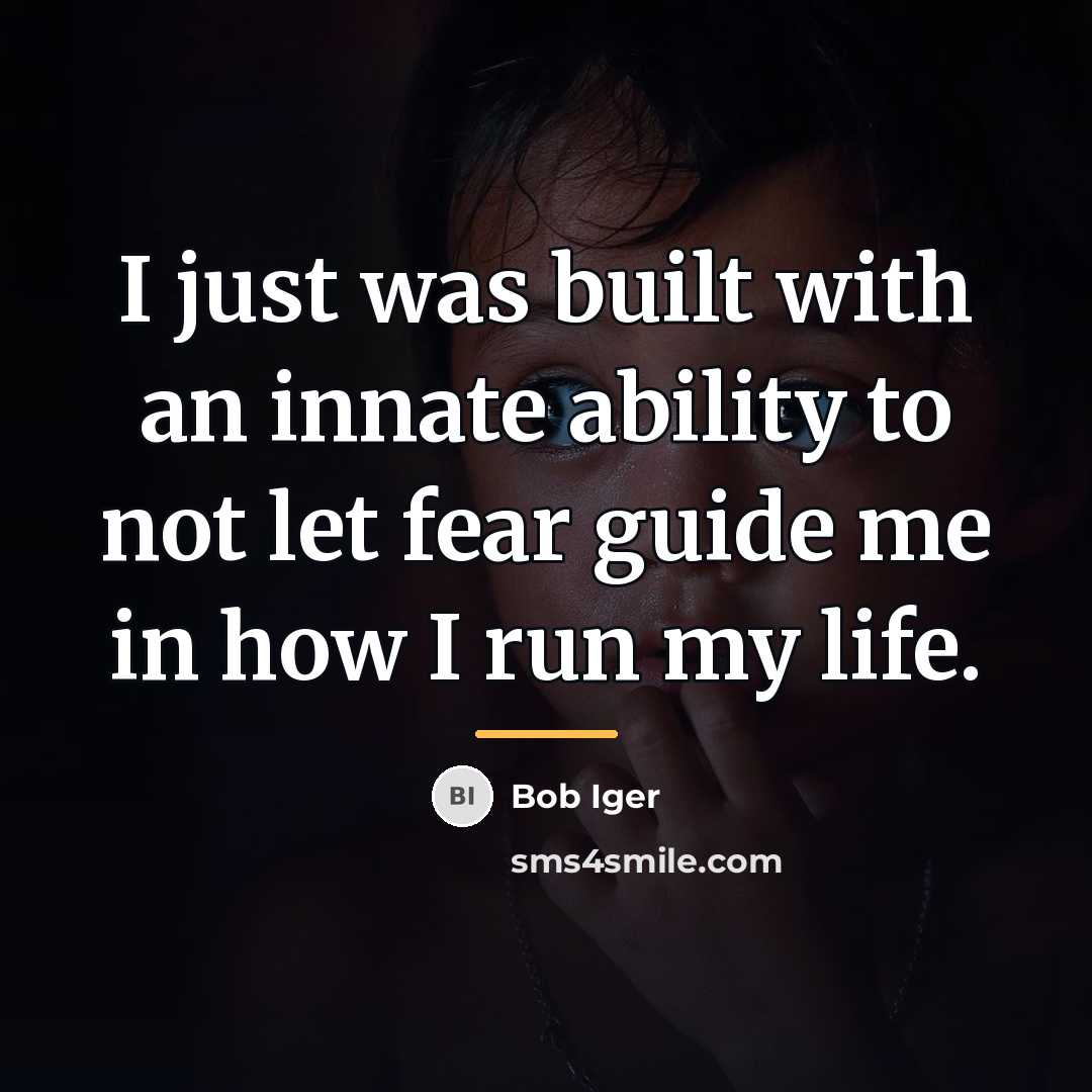 “I just was built with an innate ability to not…” quote by Bob Iger