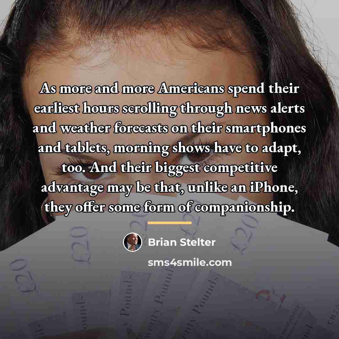 “As more and more Americans spend their earliest hours scrolling…” quote by Brian Stelter