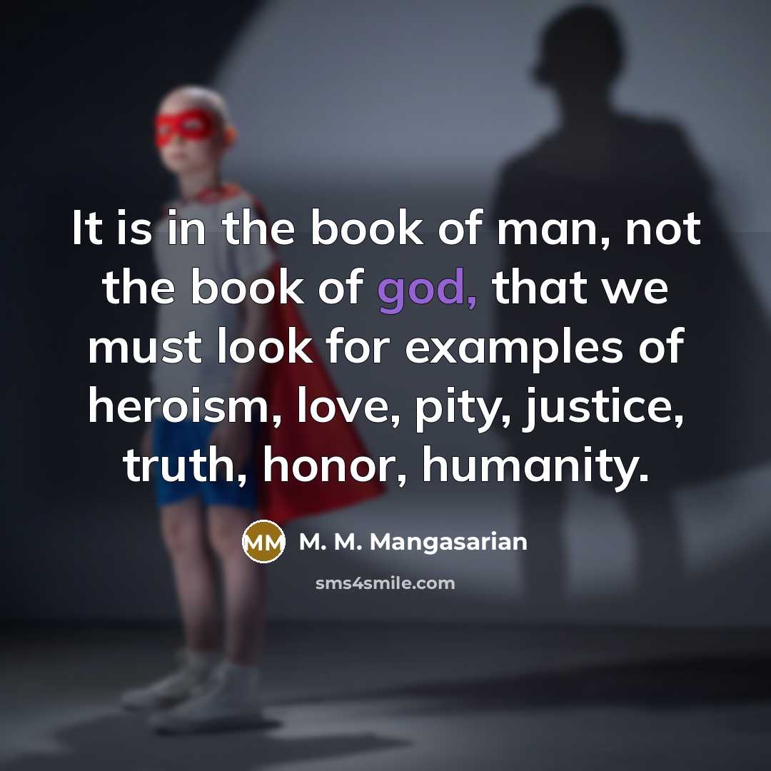 “It is in the book of man, not the book…” quote by M. M. Mangasarian