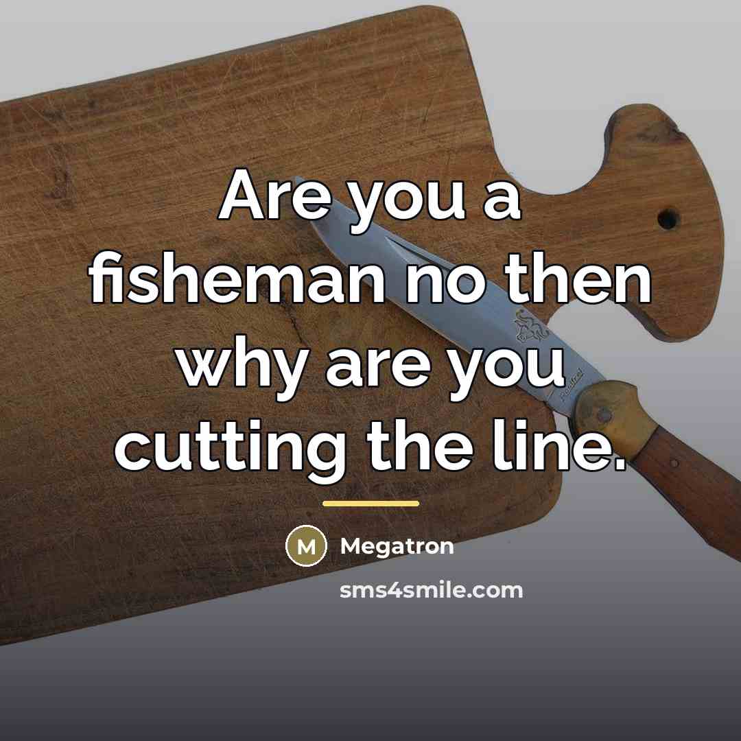 “Are you a fisheman no then why are you cutting…” quote by Megatron