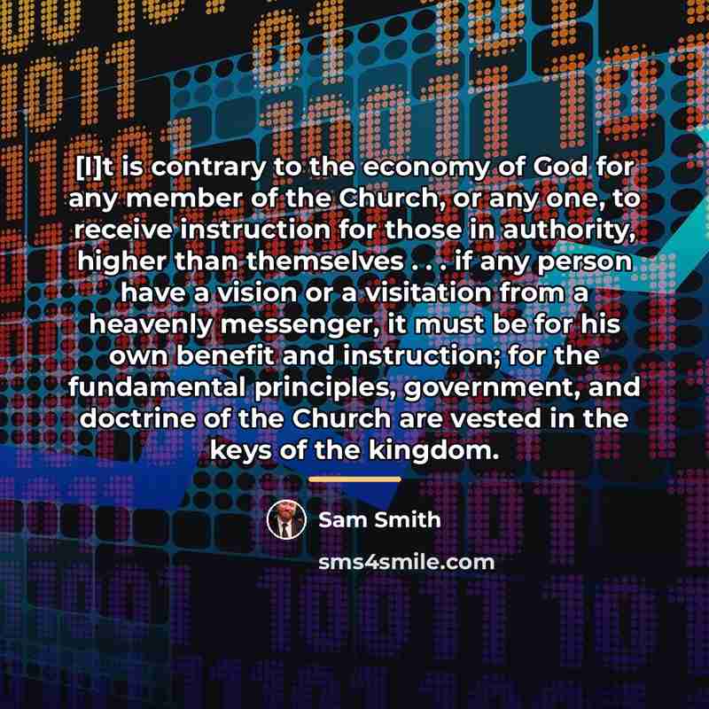 “[I]t is contrary to the economy of God for any…” quote by Sam Smith