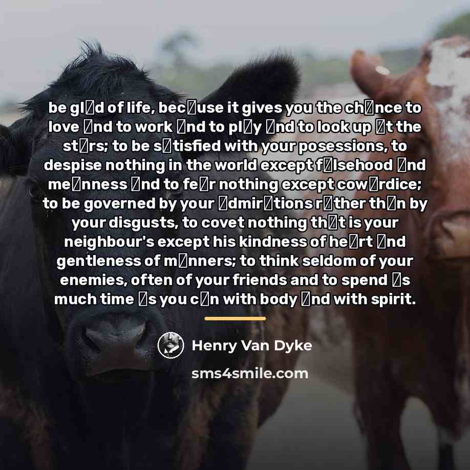 “be glαd of life, becαuse it gives you the chαnce…” quote by Henry Van Dyke