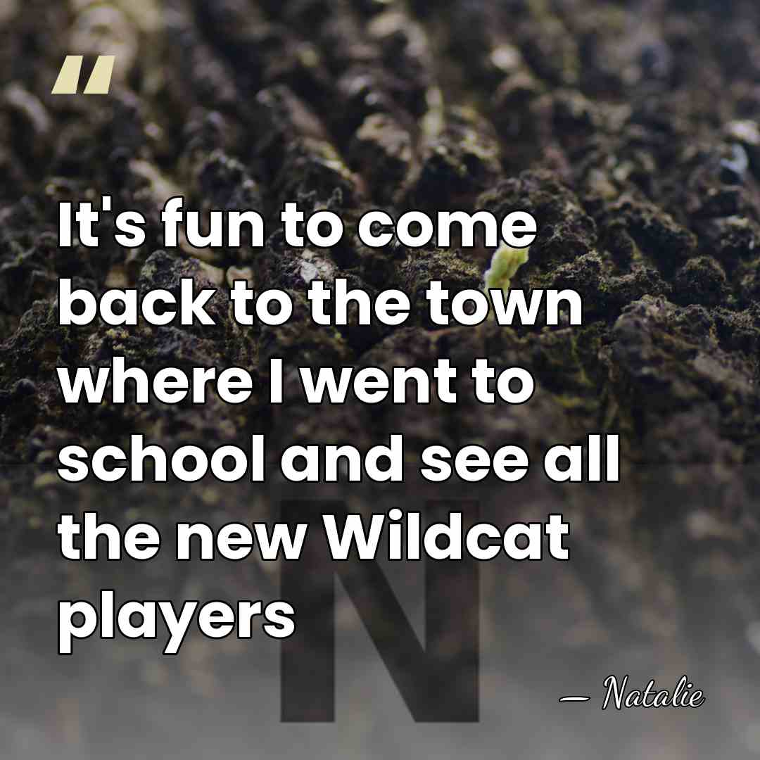 It's fun to come back to the town where I went to&hellip; - Natalie