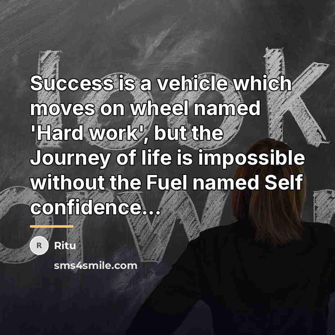 “Success is a vehicle which moves on wheel named 'Hard…” quote by Ritu