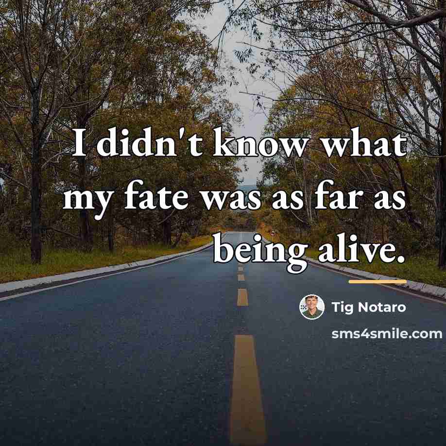 “I didn't know what my fate was as far as…” quote by Tig Notaro