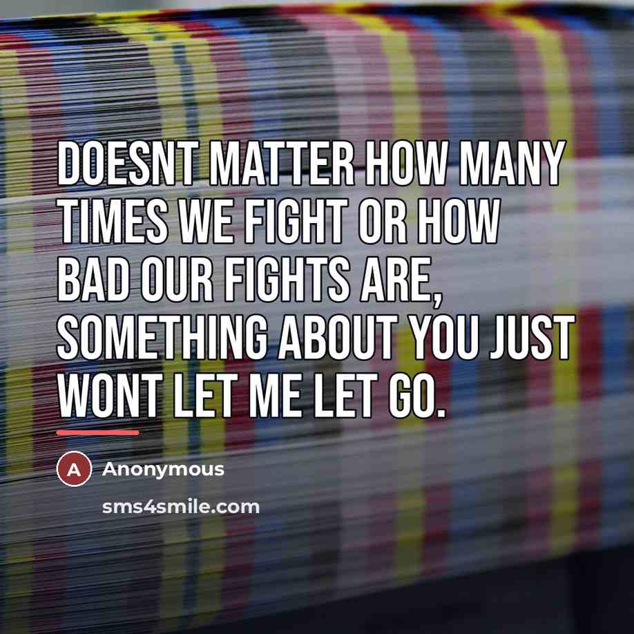 “Doesnt matter how many times we fight or how bad…” quote by Anonymous