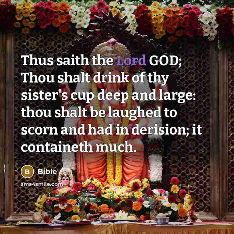 “Thus saith the Lord GOD; Thou shalt drink of thy…” quote by Bible
