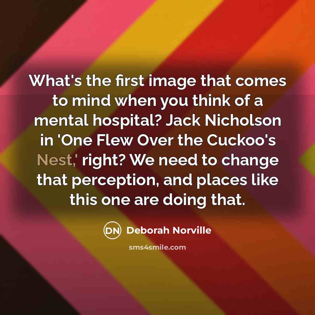 “What's the first image that comes to mind when you…” quote by Deborah Norville