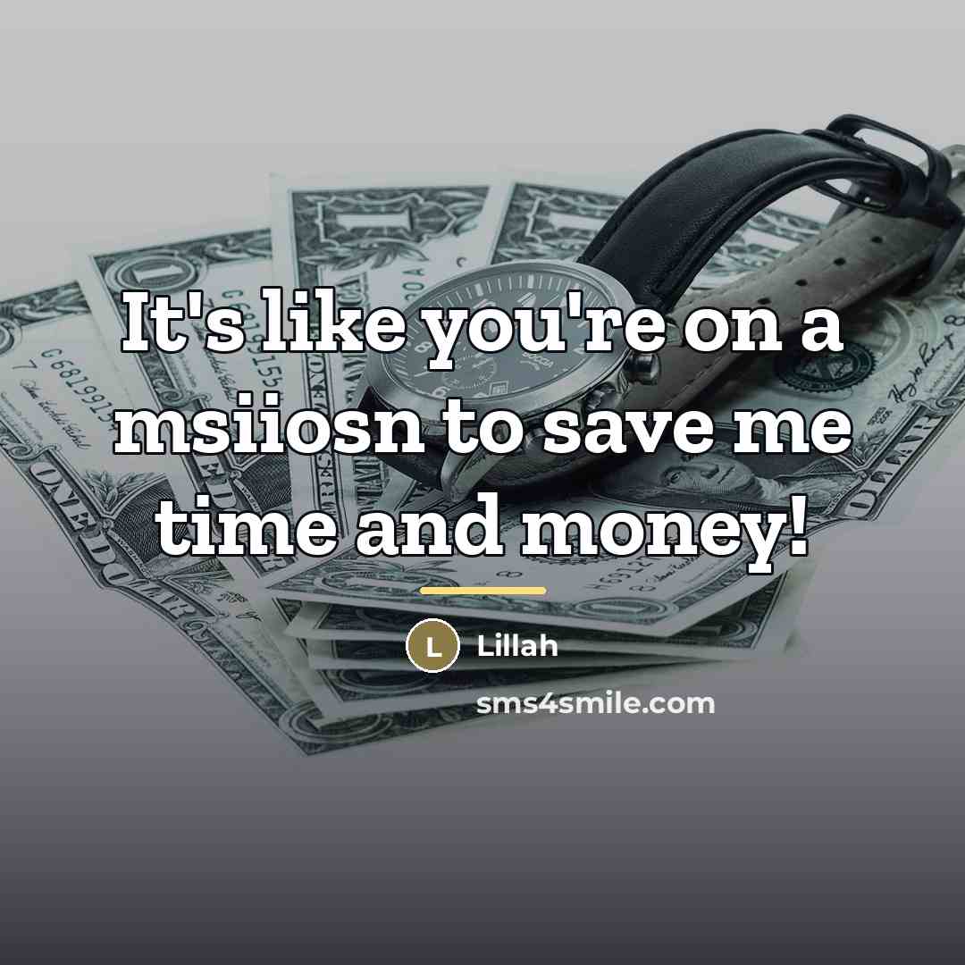 “It's like you're on a msiiosn to save me time…” quote by Lillah