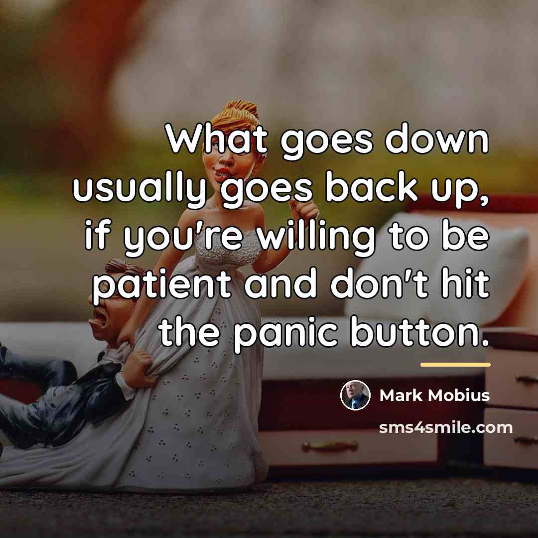 “What goes down usually goes back up, if you're willing…” quote by Mark Mobius