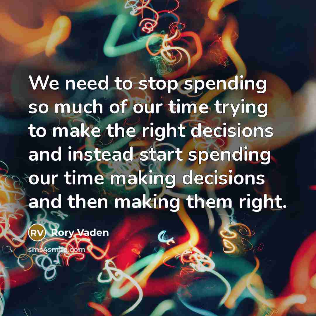 “We need to stop spending so much of our time…” quote by Rory Vaden