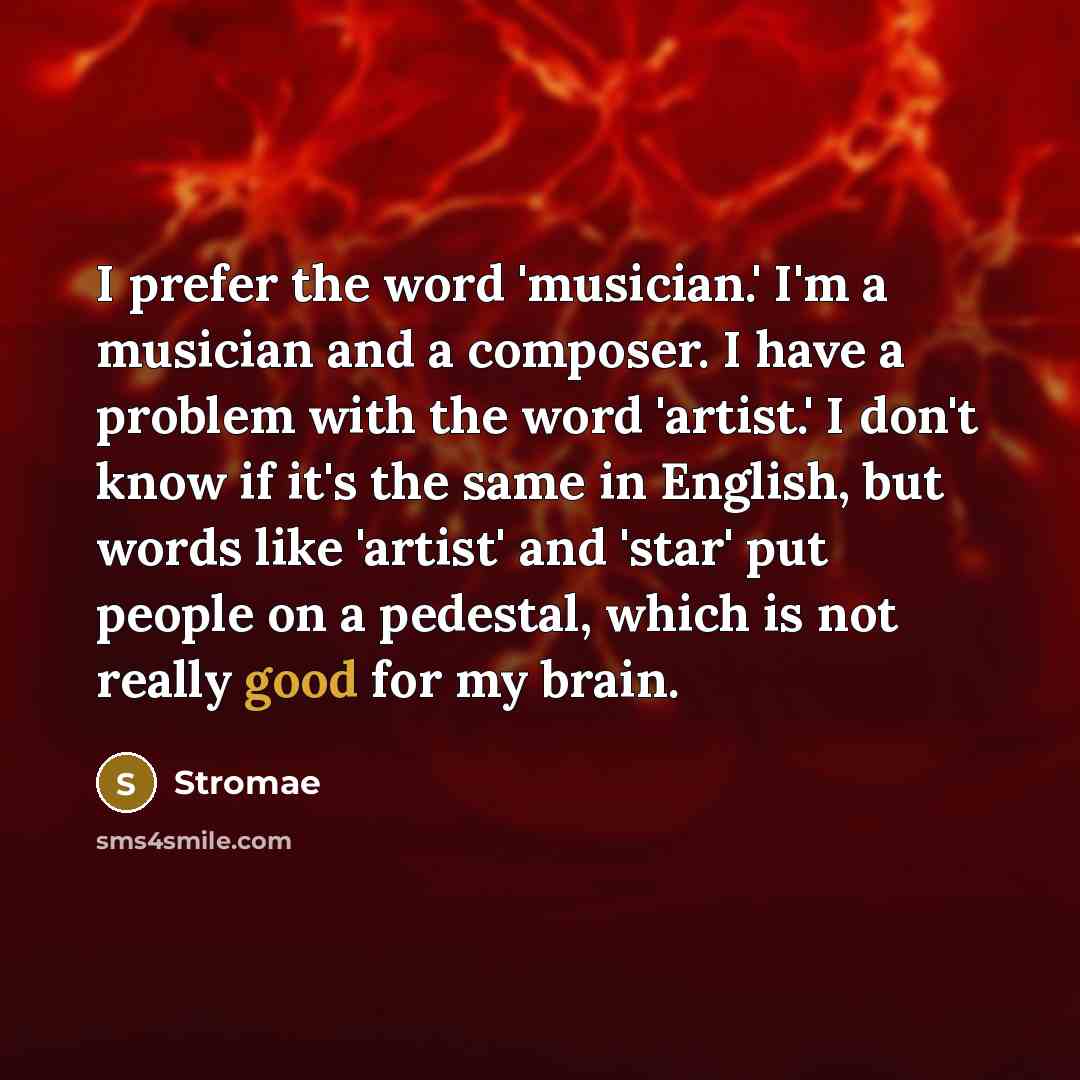 “I prefer the word 'musician.' I'm a musician and a…” quote by Stromae