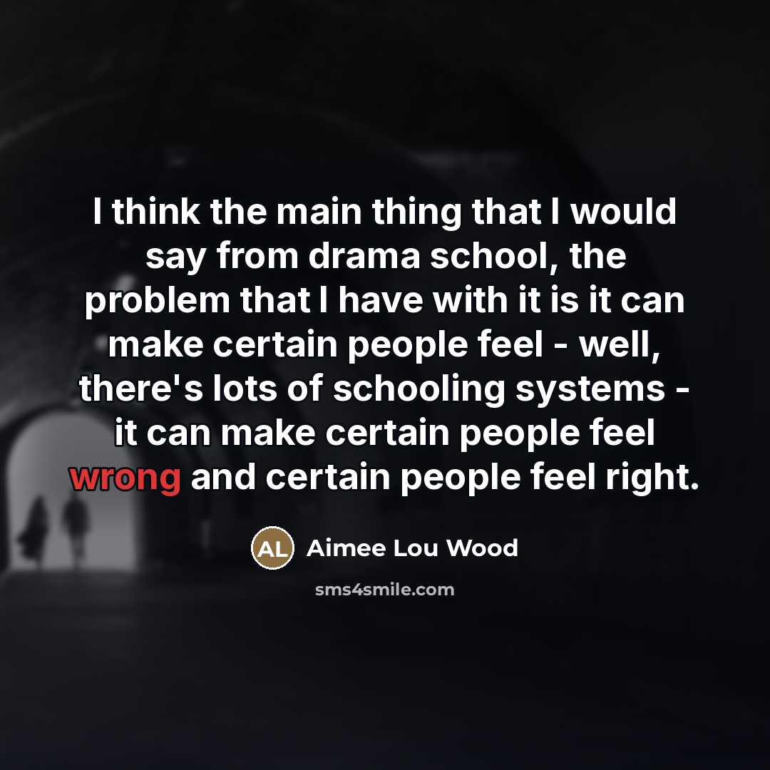 “I think the main thing that I would say from…” quote by Aimee Lou Wood