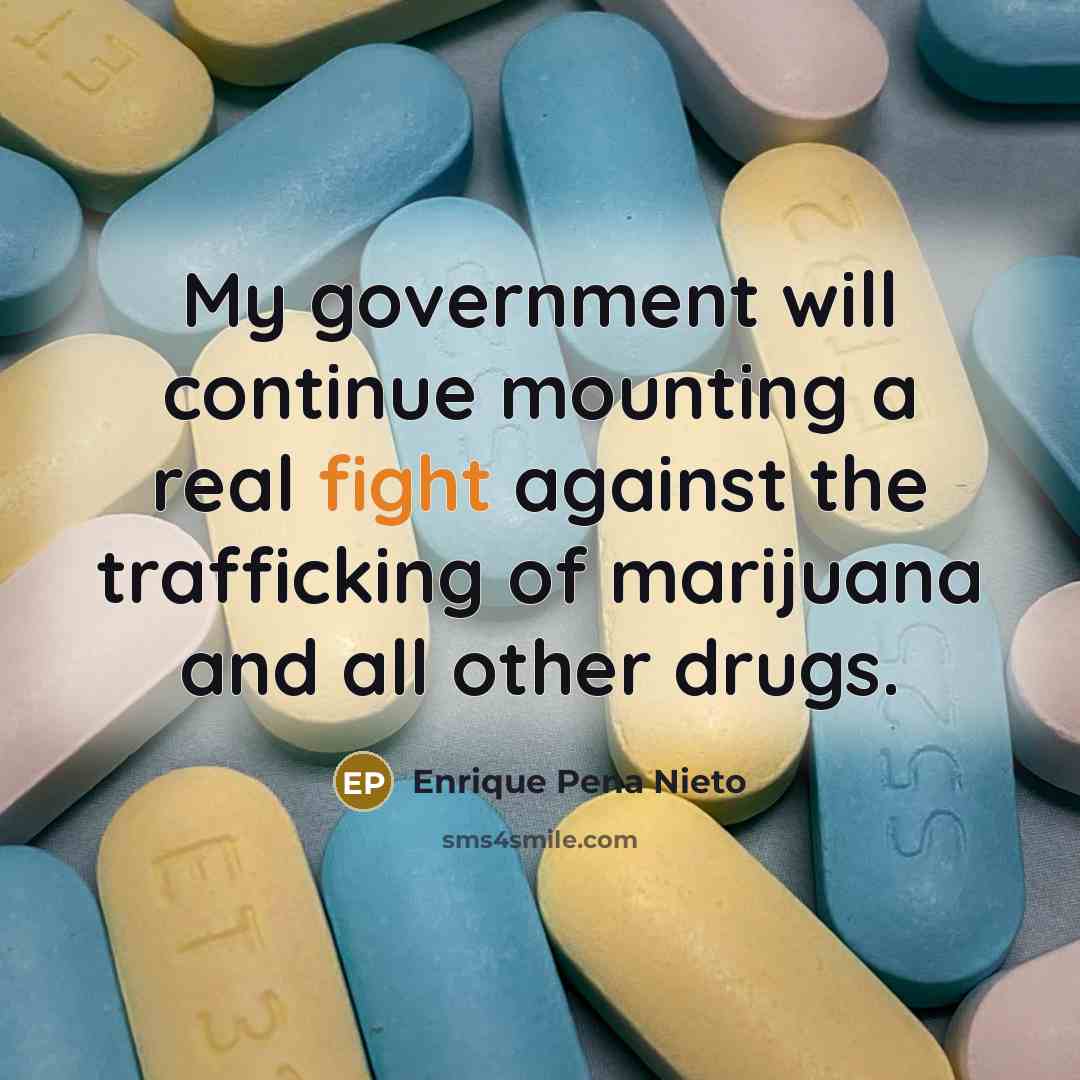 “My government will continue mounting a real fight against the…” quote by Enrique Pena Nieto