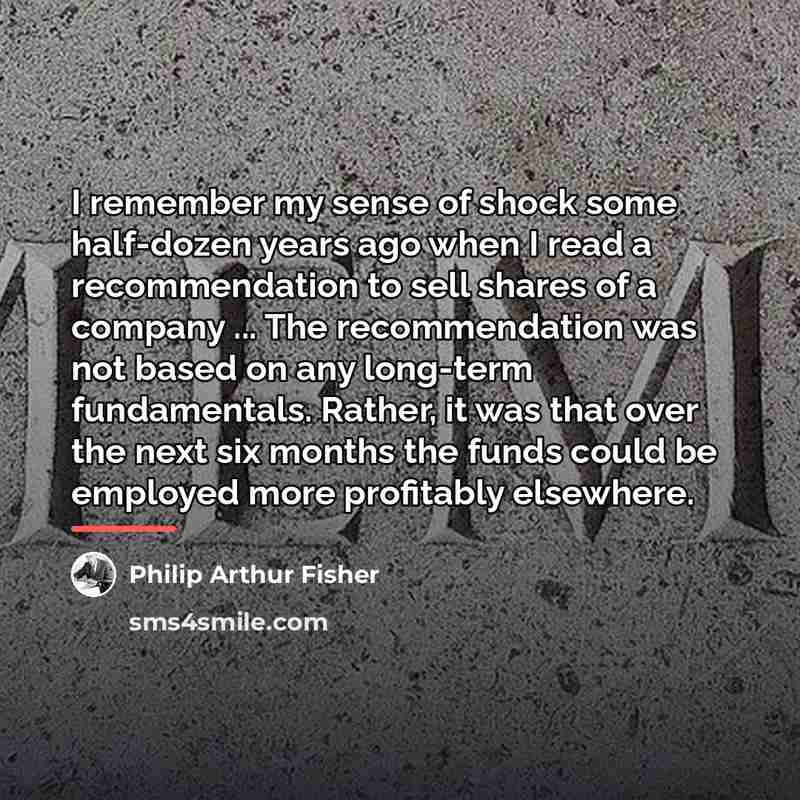 “I remember my sense of shock some half-dozen years ago…” quote by Philip Arthur Fisher