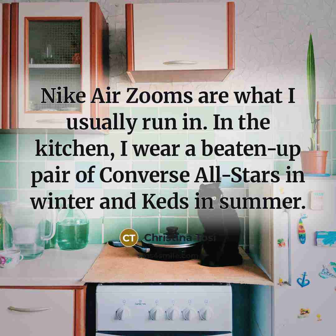 “Nike Air Zooms are what I usually run in. In…” quote by Christina Tosi
